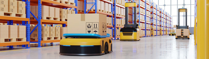 Automated Guided Vehicles (AGVs) in a Warehouse